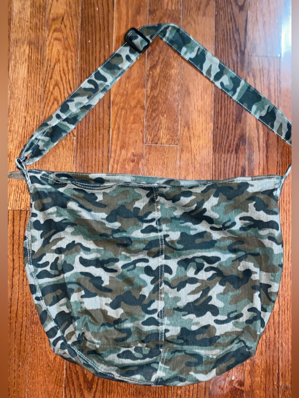 Camo Crossbody Tote Bag - Green Camo Print